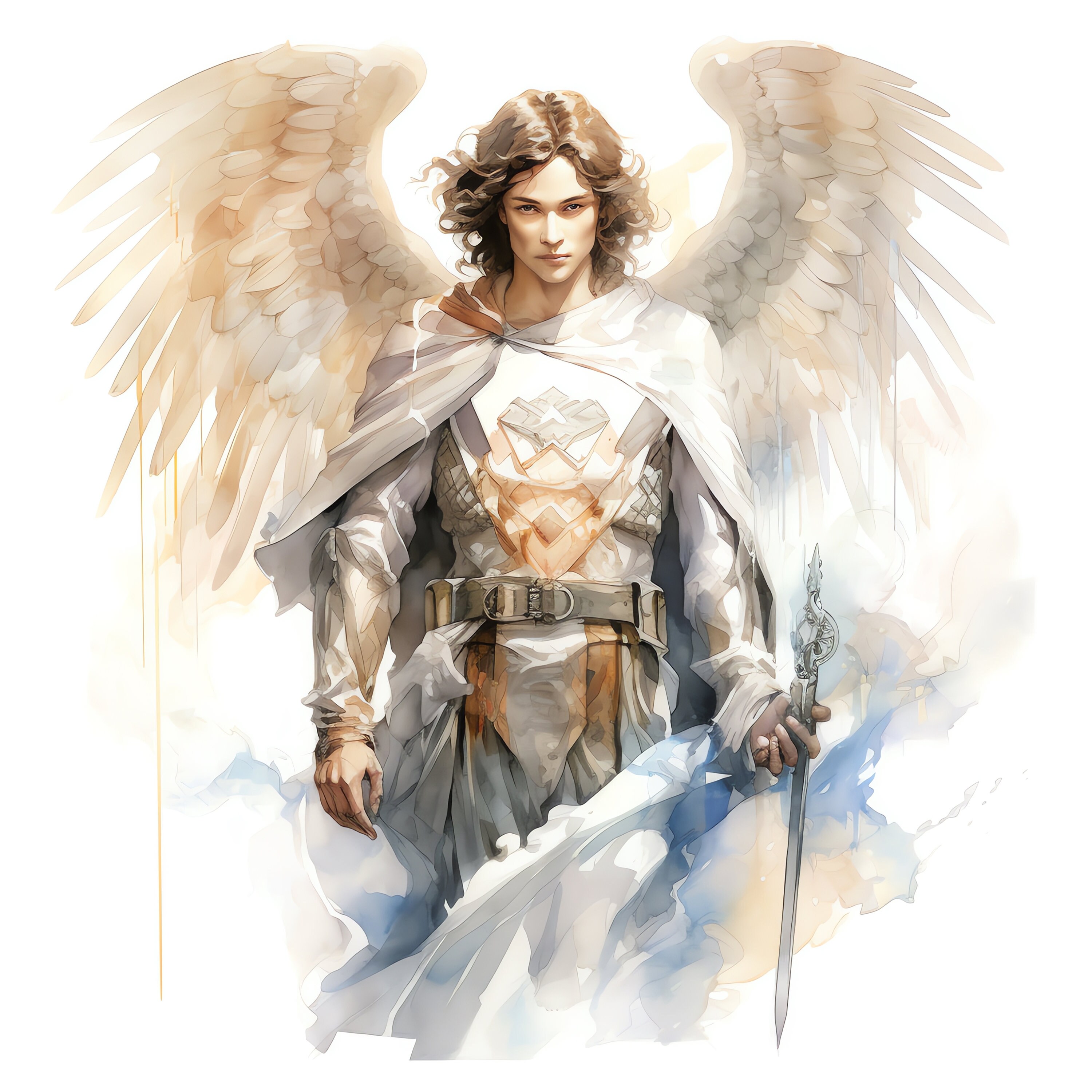 Archangel Watercolor Clipart 50 High Quality Jpgs Digital - Etsy