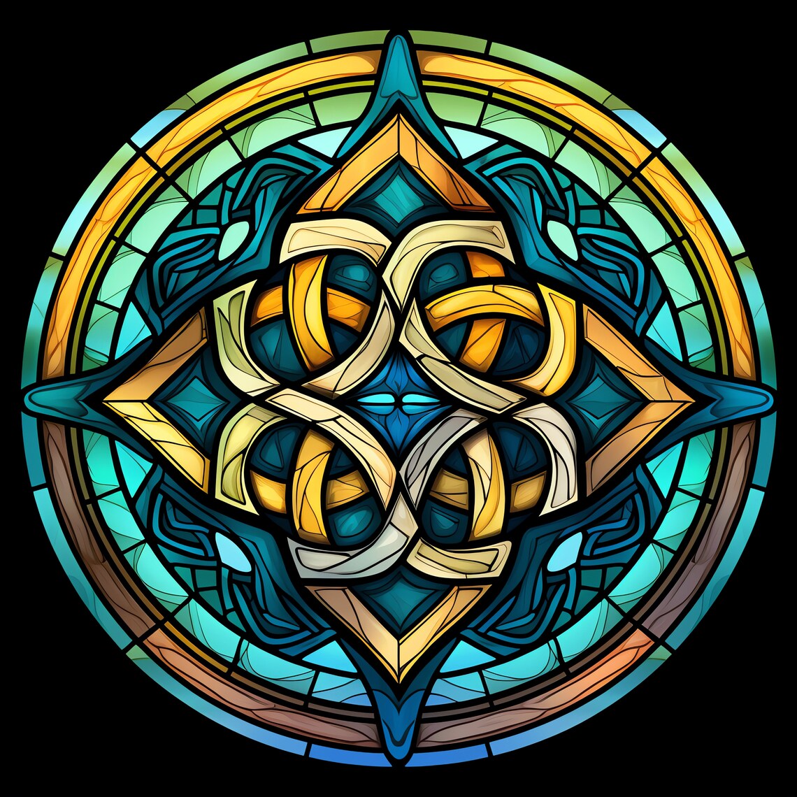 Celtic Stained Glass PNG Bundle 50 High Quality PNG Instant Download ...