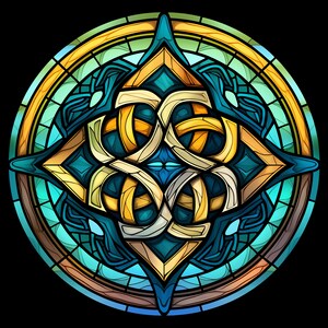Celtic Stained Glass PNG Bundle - 50 High Quality PNG - Instant ...