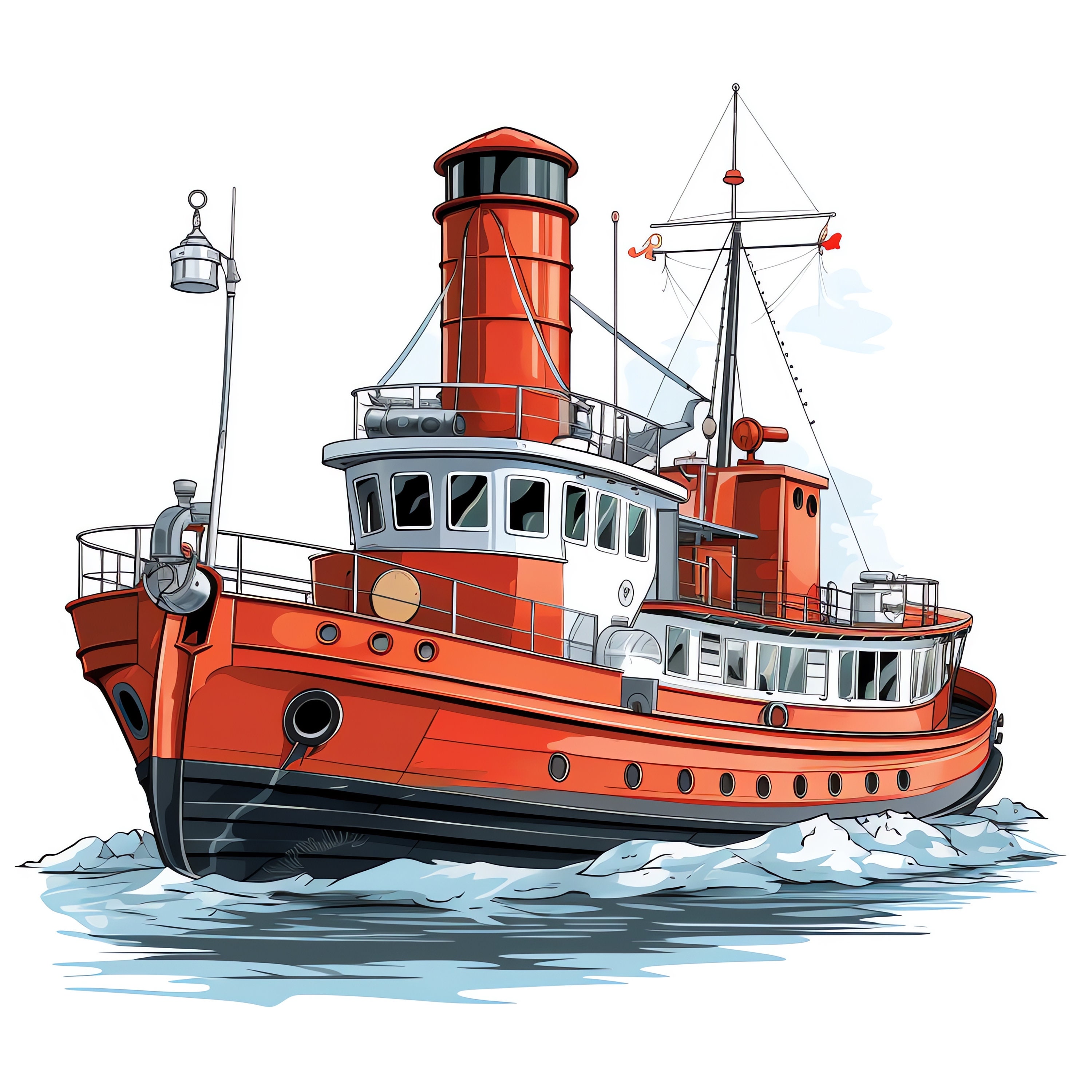 Towboat Clipart - 40 High Quality Jpgs - Digital Download - Card Making ...