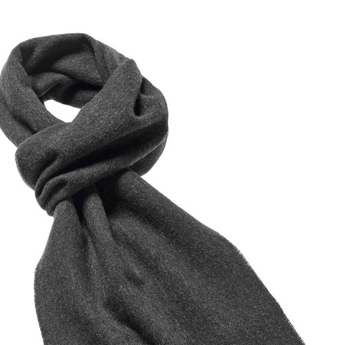 Bronte Moon Merino Lambswool Luxury Airforce Blue Scarf Made Etsy