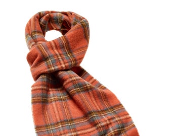 Bronte Moon Merino Lambswool, Antique Royal Stewart Tartan Scarf, Unisex, Made in the UK