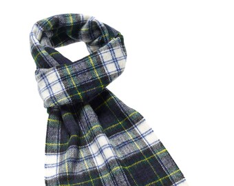 Gonna Vintage Tartan Scozzese 100% Lana Verde E Celeste - Bluette - Foto 10