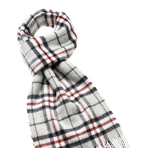 Bronte Moon - Merino Lambswool - Gray Thompson Clan Tartan Scarf - Made in the UK