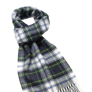 Bronte Moon Dress Gordon Clan Tartan Scarf - Unisex Merino Lambswool Scarf - Made in England