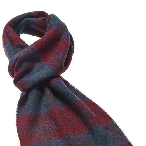 Bronte Moon Merino Lambswool Scarf Luxury Claret Red Made Etsy