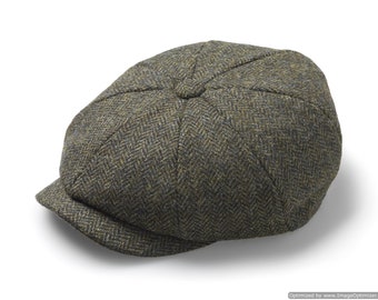 Baker Boy Cap - Unisex - Newsboy Hat - Forest Green - Made in England
