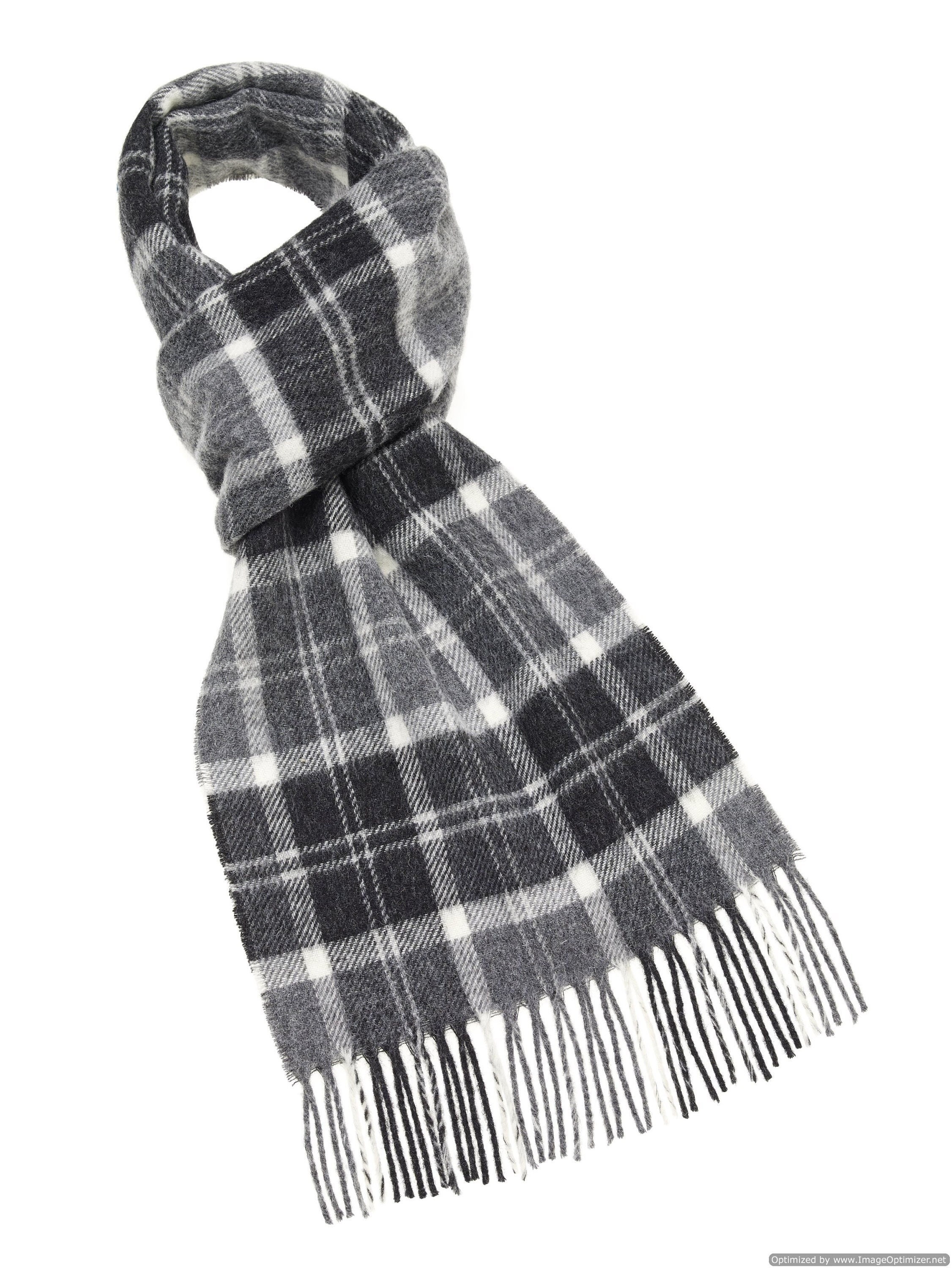 Hereford Charcoal Gray Scarf, Merino Lambswool Scarf