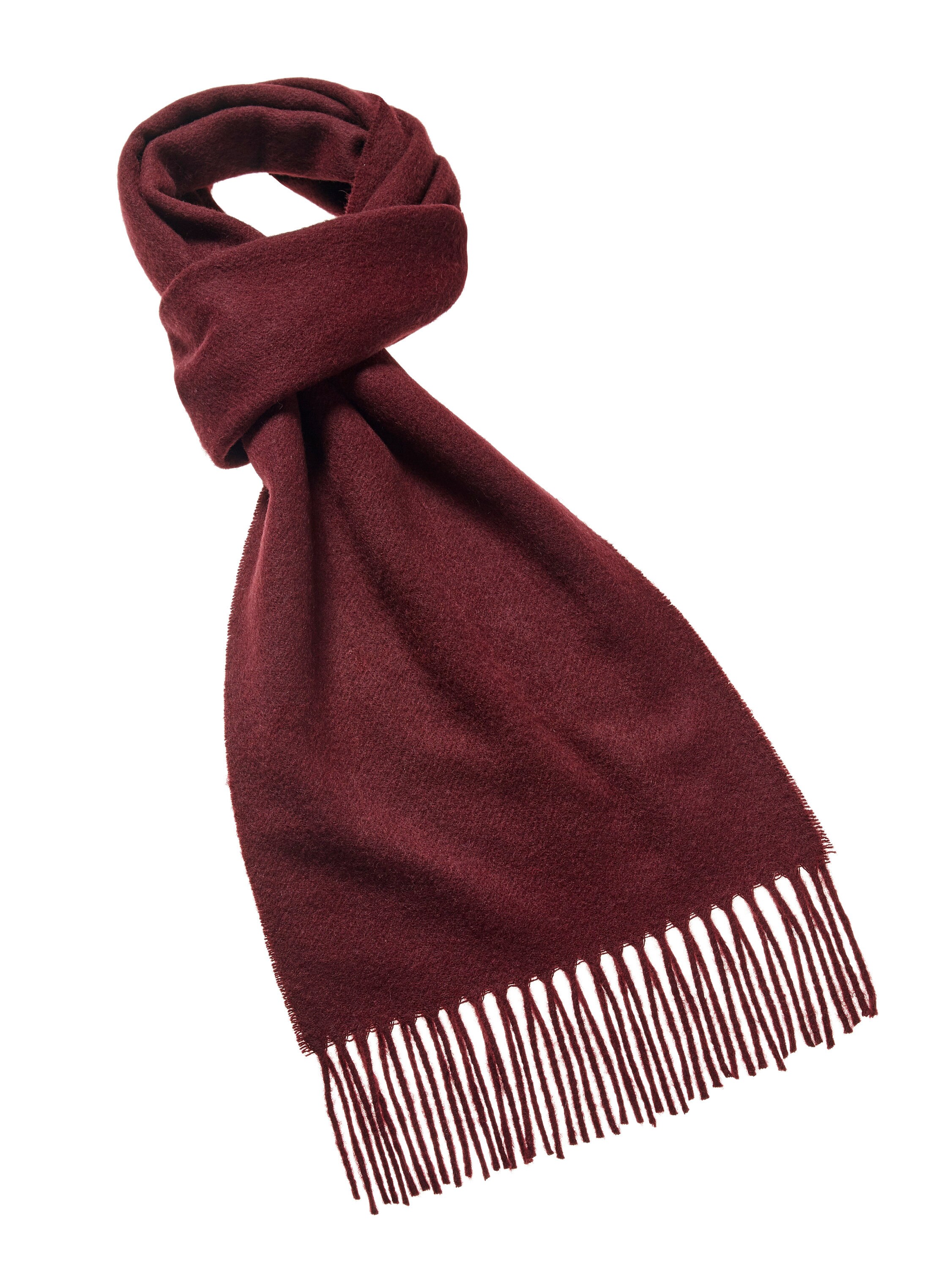 Luxury Claret Red Scarf, Burgundy Scarf, Wool Scarf, Classic Scarf, Made in  UK