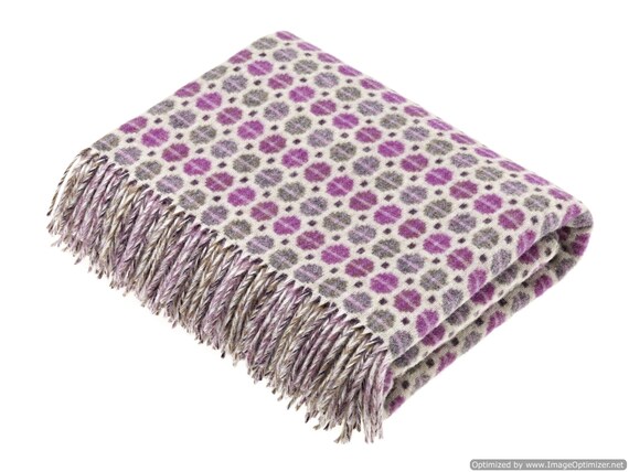 Merino Lambswool Throw Blanket Milan Range Made in England Bronte Moon Etsy Canada