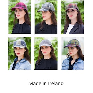 Ladies Baseball Cap  - Made in Ireland - 100% Wool