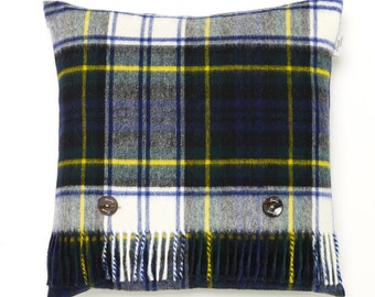 Merino Lambswool - Dress Gordon Tartan Plaid Pillow - Made in England