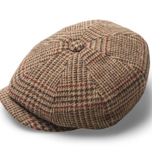 Baker Boy Cap - Unisex - Newsboy Cap / Hat - Prince of Wales, Made in England