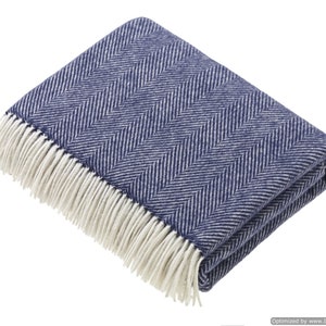 Navy blue herringbone throw sales