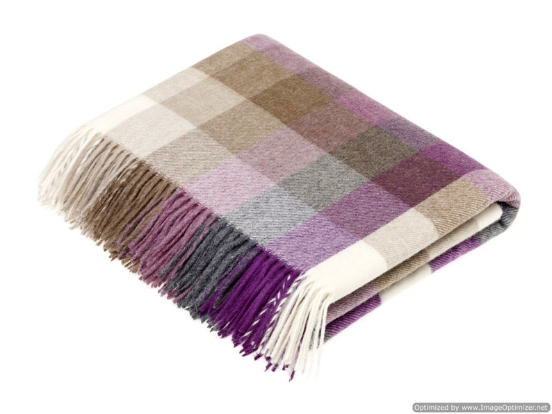 Bronte Moon Merino Lambswool Throw Blanket Harlequin Clover Etsy
