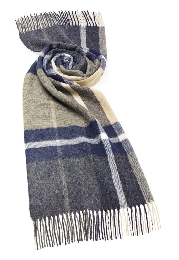 Navy and camel scarf deals