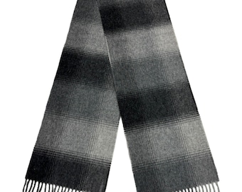 Thorne Gray/Charcoal Scarf, Merino Lambswool, Made in England
