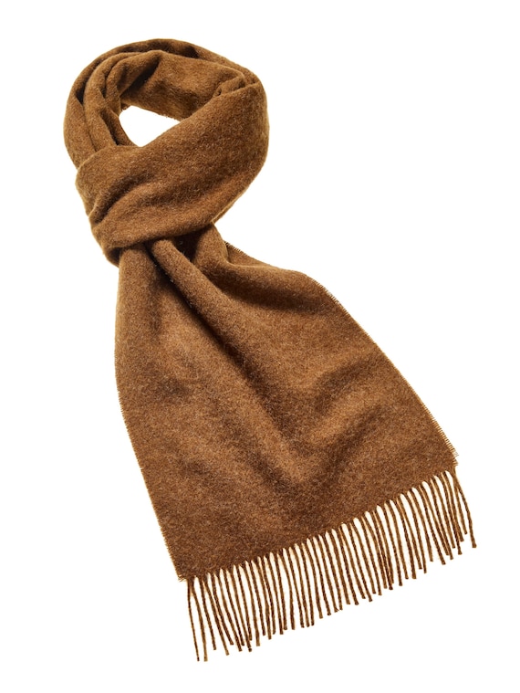 Merino Lambswool Chocolate Brown Scarf Plain Unisex Scarf - Etsy