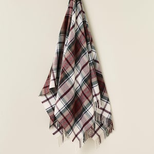 Tartan Plaid- Merino Lambswool Throw Blanket -  Dress MacDuff Tartan-Made in England
