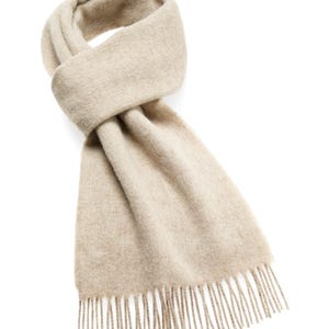 Luxury Plain Beige Scarf