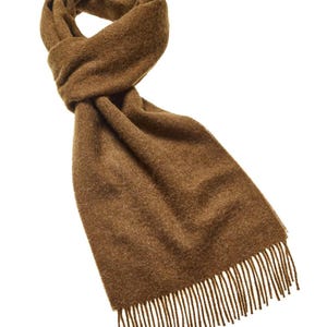 Luxury Chocolate Merino Lambswool Scarf