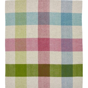 Shetland Pure New Wool Harland Heather Throw Blanket Bronte by Moon