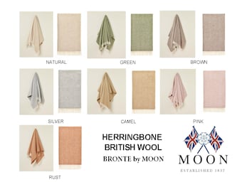 Herringbone Throw|Picnic Blankets - 100% British Wool - Made in England