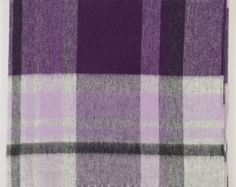 Portree Lilac/Gray Throw - Merino Lambswool - Made in England