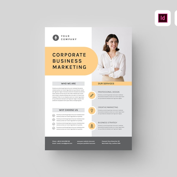 Corporate Flyer Template | MS Word Template | Indesign Template | Business Flyer Template | Marketing Flyer | Company Brochure Template