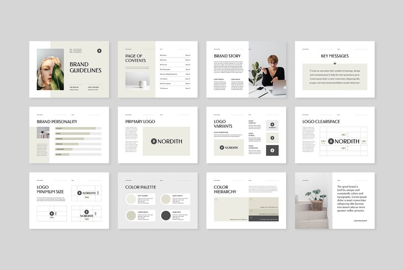 Brand Guidelines Template MS Word Template Indesign Etsy
