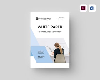 White Paper Template | MS Word Template | Indesign Template | Business White Book Template | Annual Report Template | Corporate Brochure