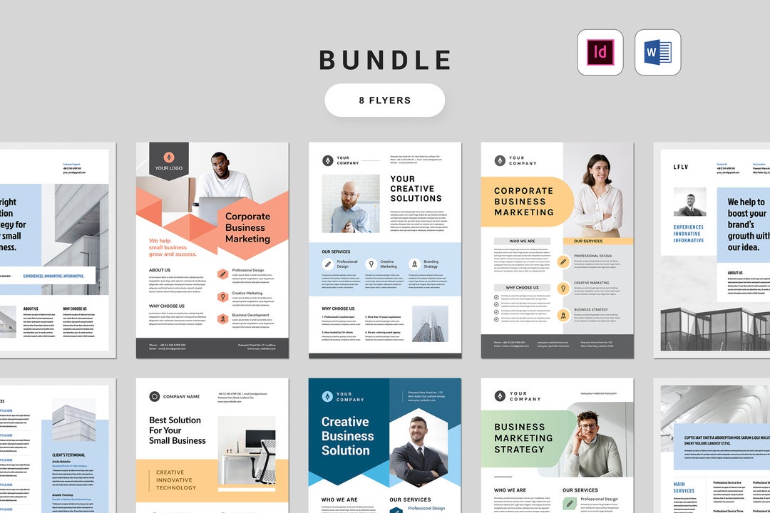 Flyer Bundle Template MS Word Template Indesign Template Corporate ...