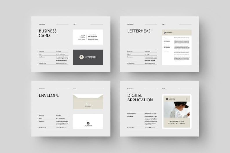Brand Guidelines Template MS Word Template Indesign Etsy