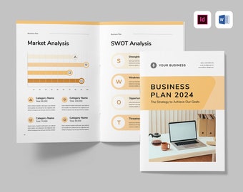 Business Plan Template | MS Word Template | Start Up Workbook | Small Business Planner | Side Hustle Planner | Business Planning Handbook