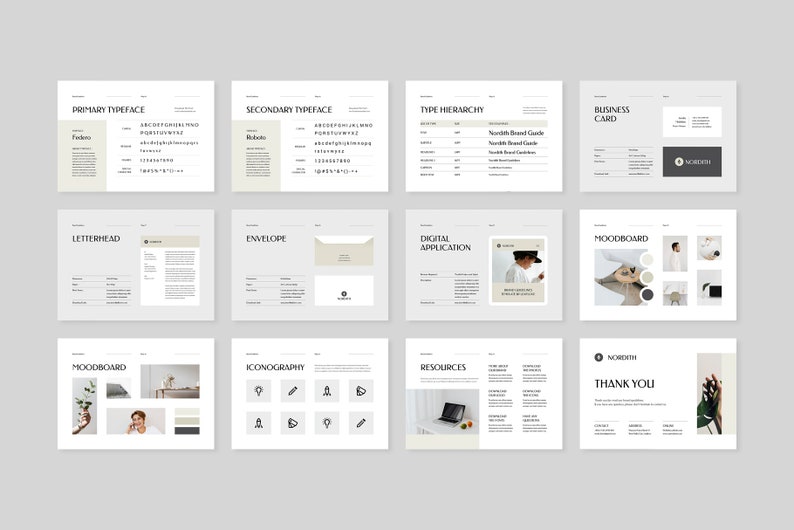 Brand Guidelines Template MS Word Template Indesign Etsy