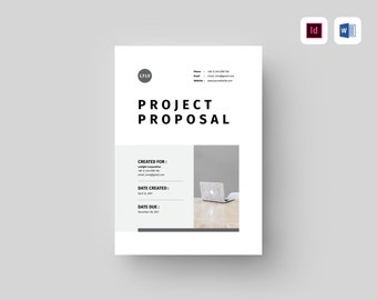 Project Proposal Template | Microsoft Word & Adobe Indesign Template | Client Proposal | Business Proposal | Project Guide | Brief Proposal