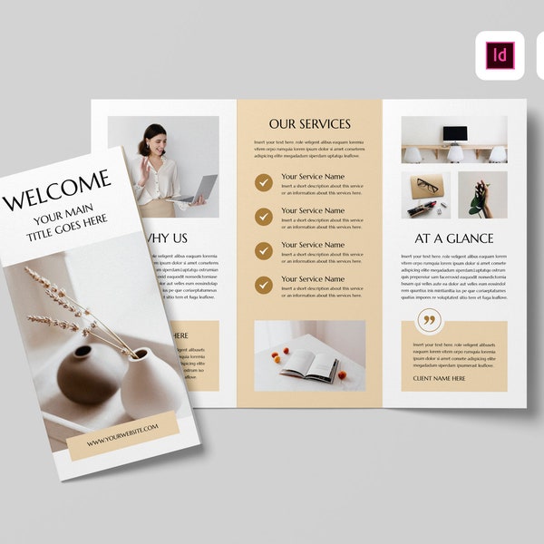 Brochure Template | MS Word Template | Trifold Brochure Template | Business Brochure | Professional Coach Brochure, Welcome Trifold Template
