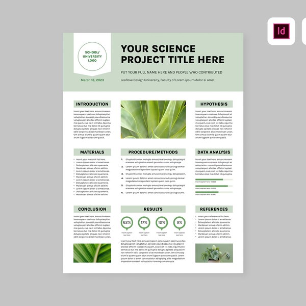 Science Fair Poster Template | MS Powerpoint Template | Scientific Poster | Research Poster Template | Academic Poster | Display Board