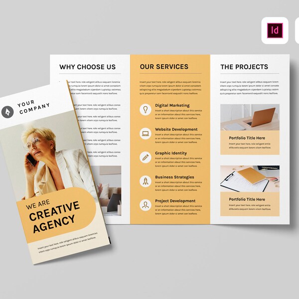 Brochure Template | MS Word Template | Trifold Brochure Layout | Business Brochure | Agency Brochure Design | Corporate Trifold Template