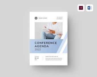Conference Agenda Template | MS Word Template | Indesign Template | Event Booklet | Event Meeting Program | Meeting Agenda | Event Schedule