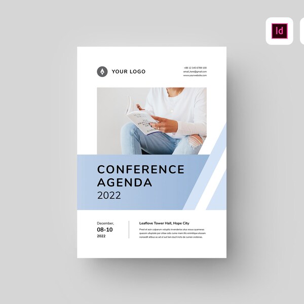 Conference Agenda Template | MS Word Template | Indesign Template | Event Booklet | Event Meeting Program | Meeting Agenda | Event Schedule