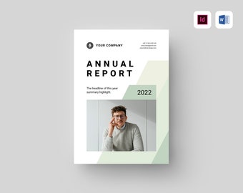 Annual Report Template | MS Word Template | Indesign Template | Brochure Template | Corporate Report | Yearly Report | Business Brochure