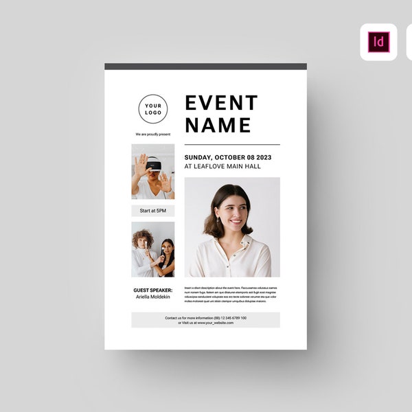 Event Flyer Template | MS Word Template | Indesign Template | Business Event Conference Flyer | Event Poster | Event Invitation Template