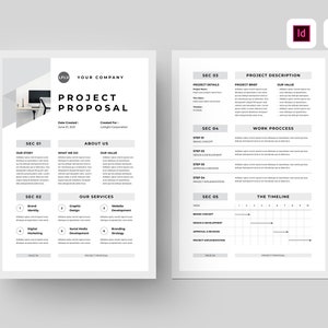 Project Proposal Template | MS Word Template | Client Proposal Template | Business Proposal | Brief Proposal | Project Guide Template | Docx