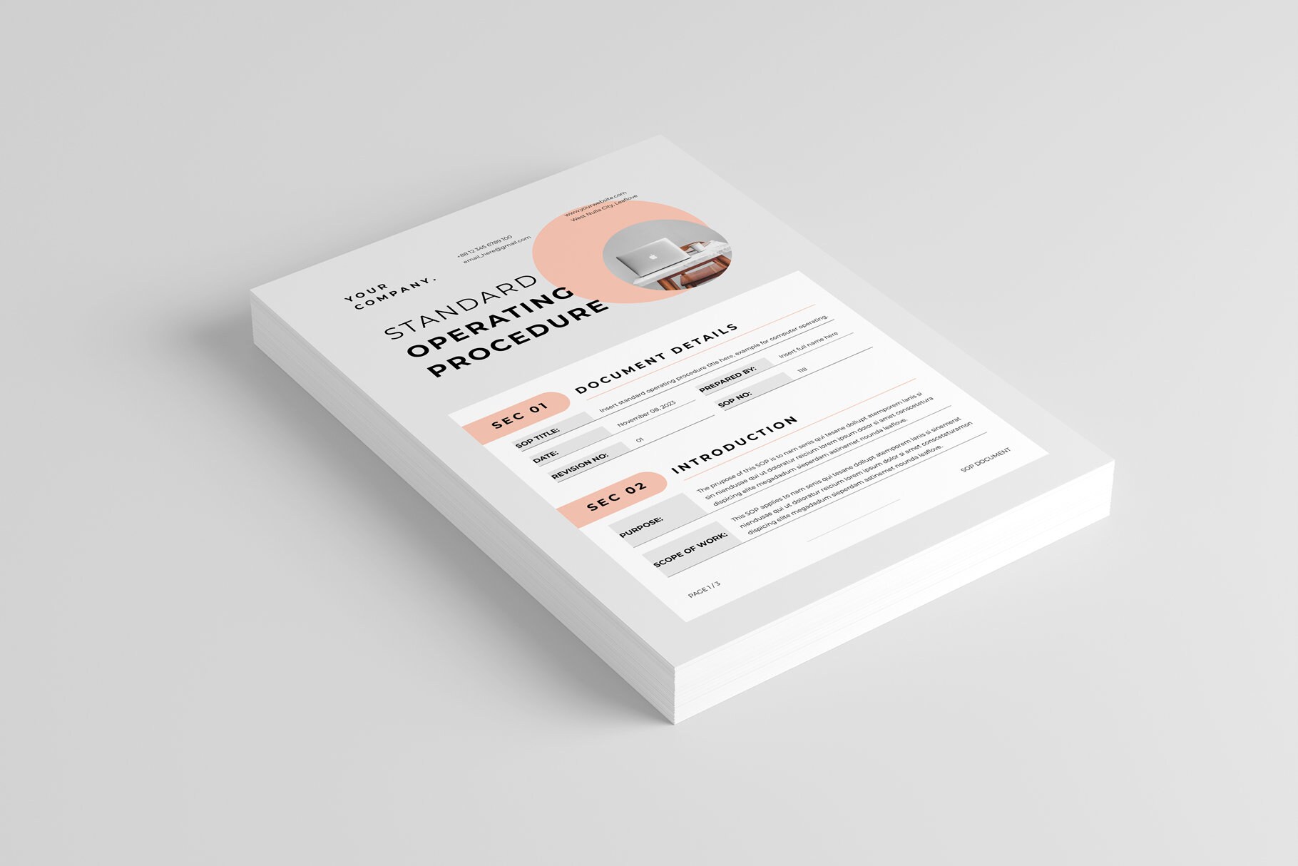 Standard Operating Procedure Template SOP Template Microsoft Word ...