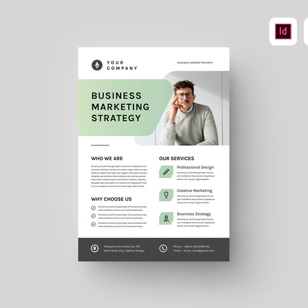 Corporate Business Flyer Template | MS Word Template | Indesign Template | Marketing Flyer | Services Flyer | Professional Company Flyer