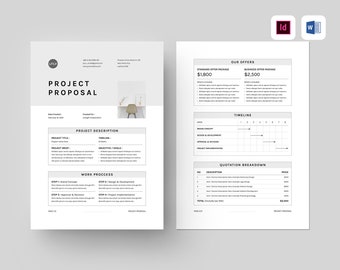 Project Proposal Template | MS Word Template | Client Proposal Template | Business Proposal | Brief Proposal | Project Guide Template | Docx