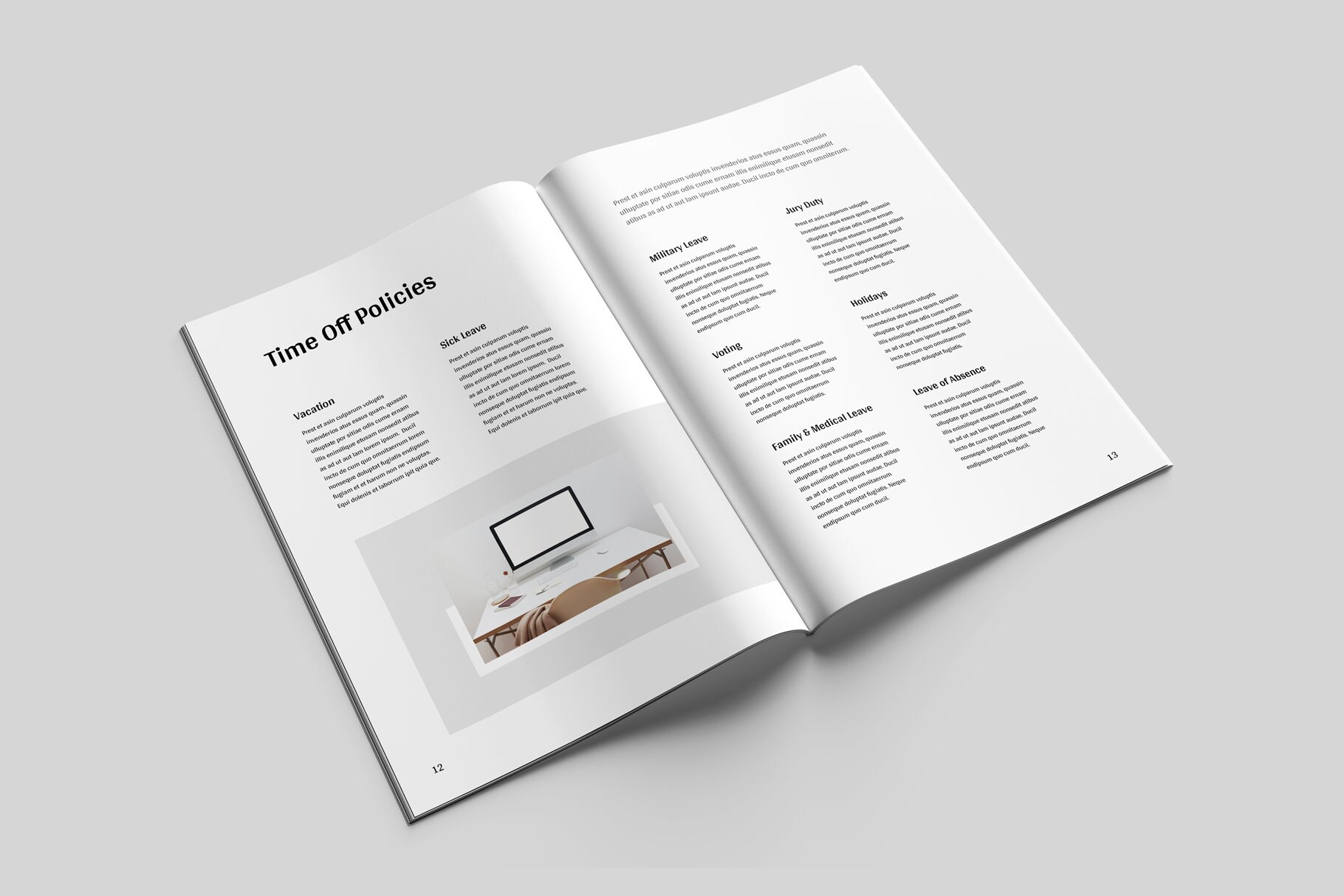 Employee Handbook Template Microsoft Word Adobe Indesign Etsy