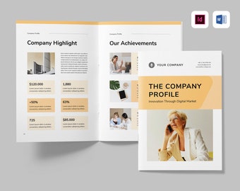 Company Profile Template | MS Word Template | Business Brochure Design | Corporate Business Handbook Template | Company Overview Catalog