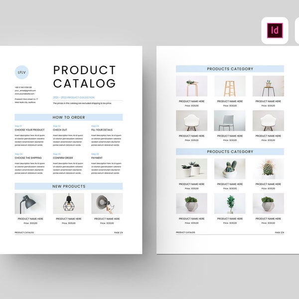 Produktkatalog Vorlage | MS Word Vorlage | Line Sheet Vorlage | Wholesale Template | Indesign Template | Produktflyer | Shop Katalog